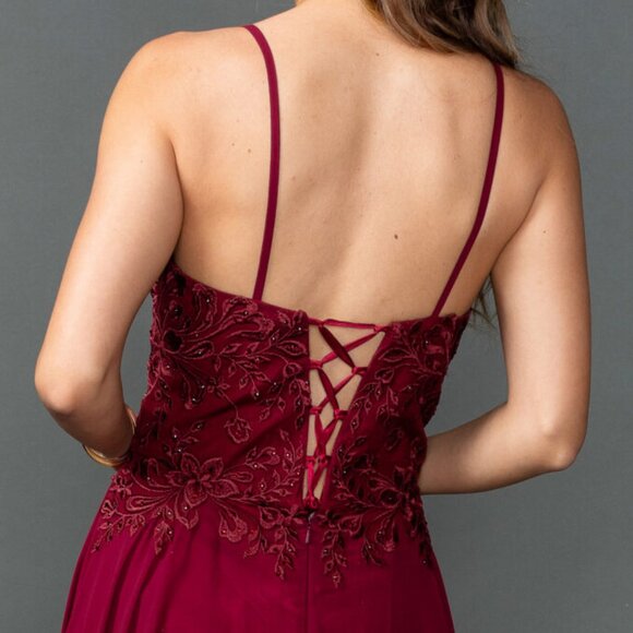 New A-Line Chiffon Mother Of Bride Dress w/ Lace Embroidery & Bolero DQ 4542 - Picture 5 of 9